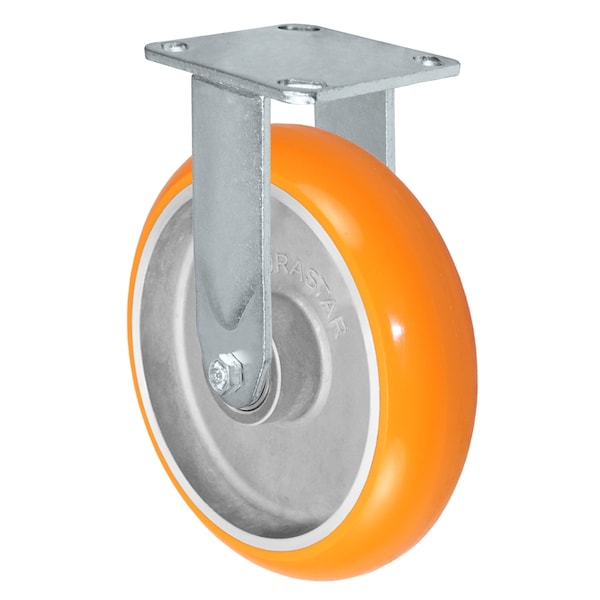 8"x2" Sirius HD Donut Polyurethane on Aluminum Wheel, Rigid Casters